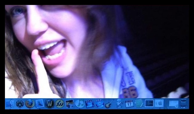 Miley at webcam
