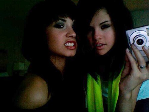 with sel in the mirror