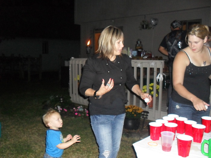 party 001; yeah my 50 year old aunt like to play beer pong!
