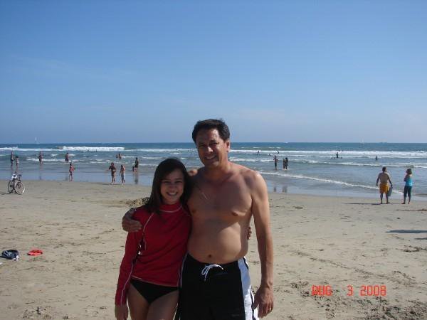 I and Dad at the beach