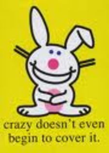 funny bunny quotes; "crazy dosn't even begin to cover it."
