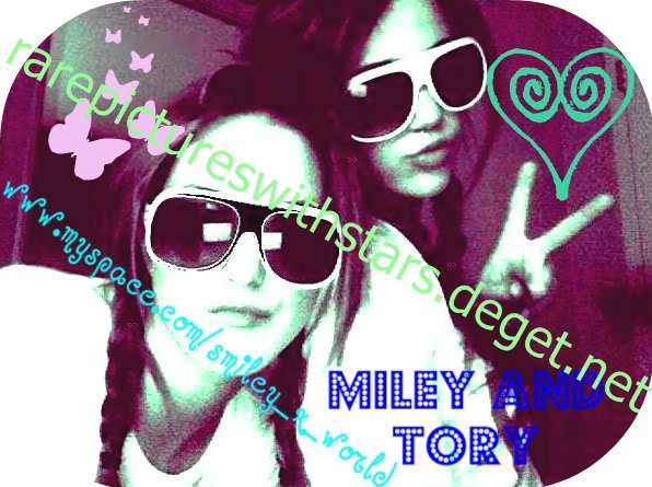 by vlady - very very rare pic with miley and tori