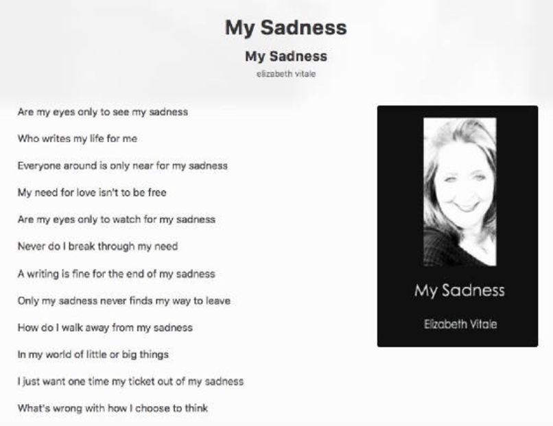 My Sadness - EVitale Writings with Photos Stories