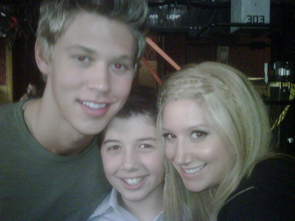 On set with @austin_butler and @bradley_s_perry. Getting a lil slap happy! Good thing r day off is t