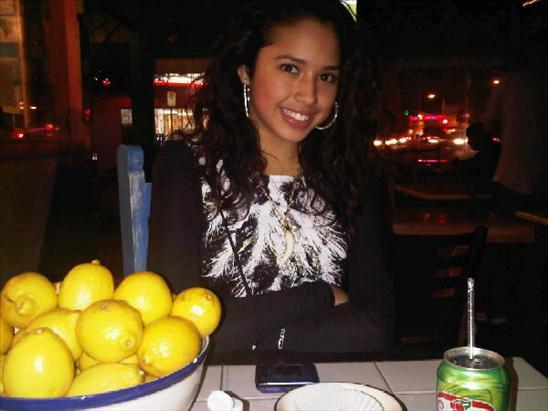 me....cute pic - Eating at a brazilian restaurant with my manager