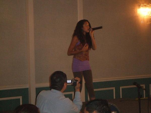 me singing