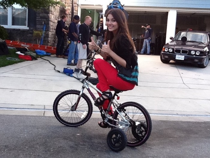 Rocking the training wheels in some heels. Awesome. Ha. - Pics with me