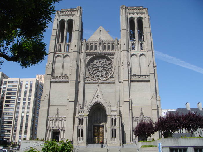 Grace Cathedral  - stunning Gothic architecture - Our 2009 Holiday