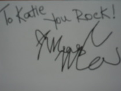 my autograph from meghan - my autograph