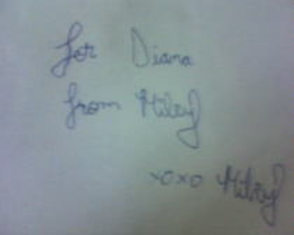 for Diana - Autograph