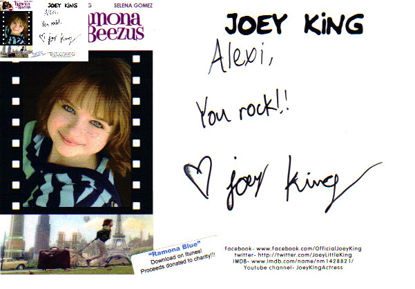 Joey King Autograph