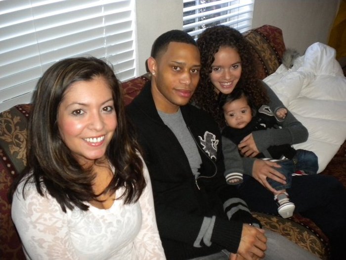 With my brother Steven, his wife Jessica, & their baby Tre\' - X-mas