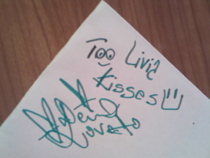 tnx - My autograph from Demi Lovato
