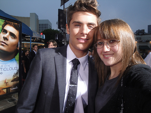 with Zac Efron - me