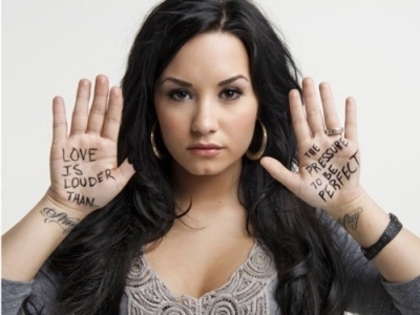 Love is louder than the pressure to be perfect.-Demi Lovato.xo