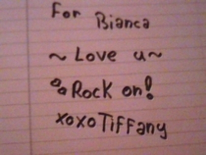 For my fan Bianca - Autographs for my fans