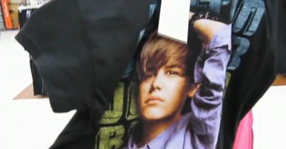 4 - T-shirts with Justin Bieber