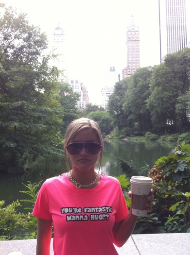 In central park lookin\' for hugs