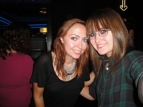 Brandi Cyrus and me, she is so sweet. It was nice to see her mom and dad and sisters come out to sup