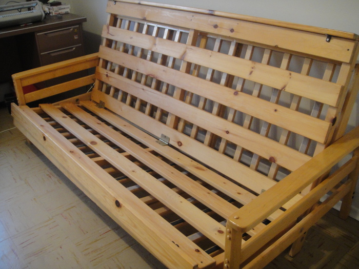 Wood futon frame; CAD 80
