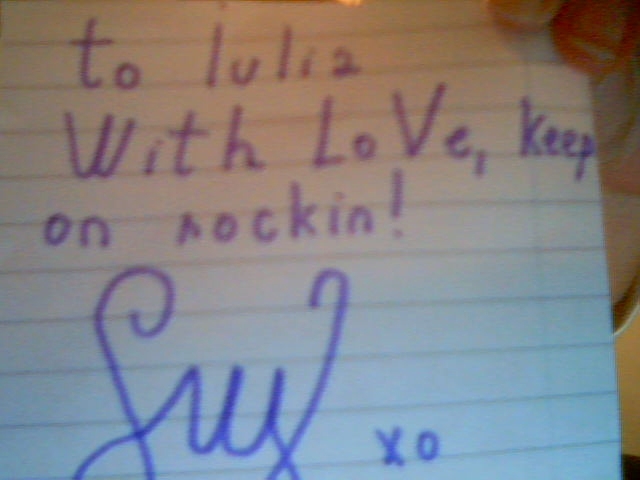 For Iulia - Autographs for my fans