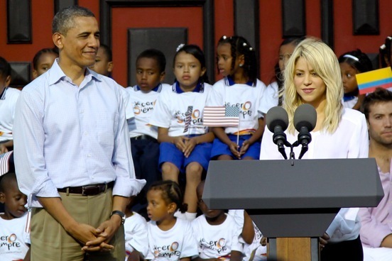  - Presidents Obama and Santos and Shakira speak at Summit of the Americas