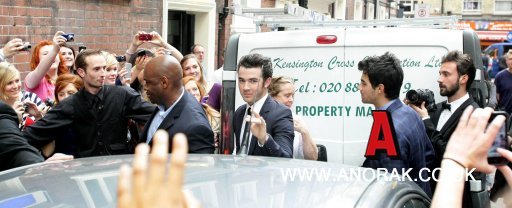 9062339 - Kevin and Joe-Arriving at Queens Theatre