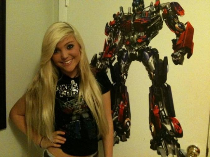 Transformers shirt and sticker on my sistaaah\'s door, oh yeah