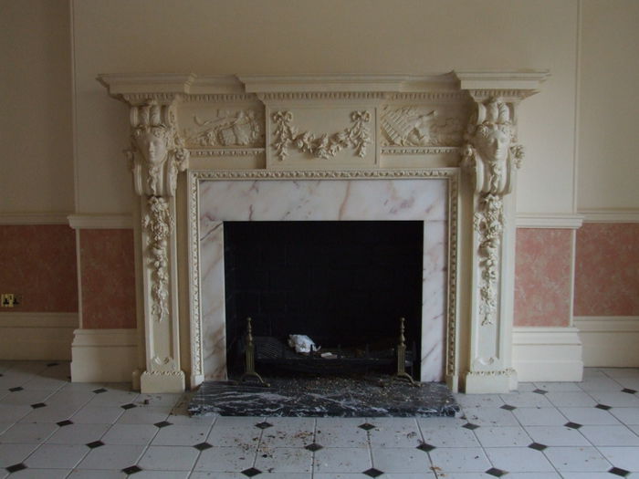 Old House reception fireplace - Harefield Grove