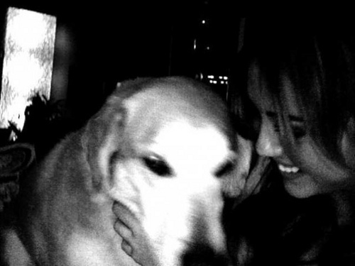  - Me and my doggie XOXO Miley Cyrus