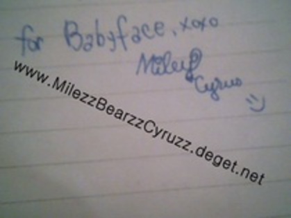 my autograph from MilezzBearzzCyruzz
