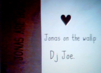 On the wall and on the wardrobe ox - Proofs_I love Jonas Brothers