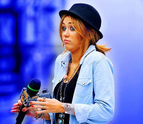 - She doesn’t want you - haters.; Miley: Haters? Da hell? No thanks. They have no swag!(;
