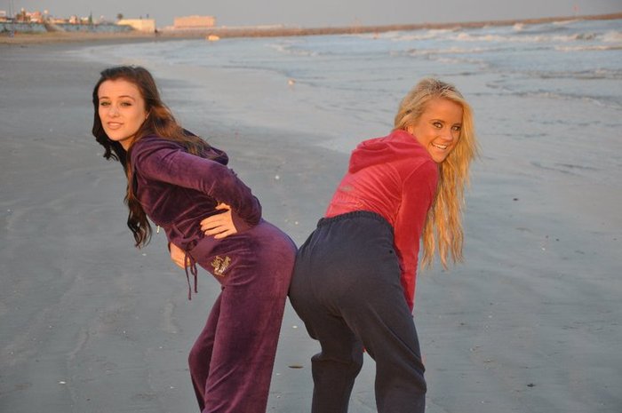 lol Payton\'s idea - With Payton -at the beach here in Texas