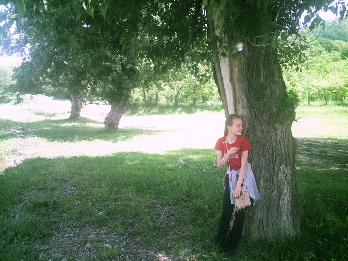 me and the tree I adore