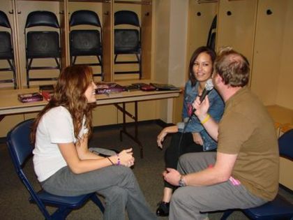 Miles (3) - Talking to Maney and Riley at Q1075 Backstage on Tour October 21 2009