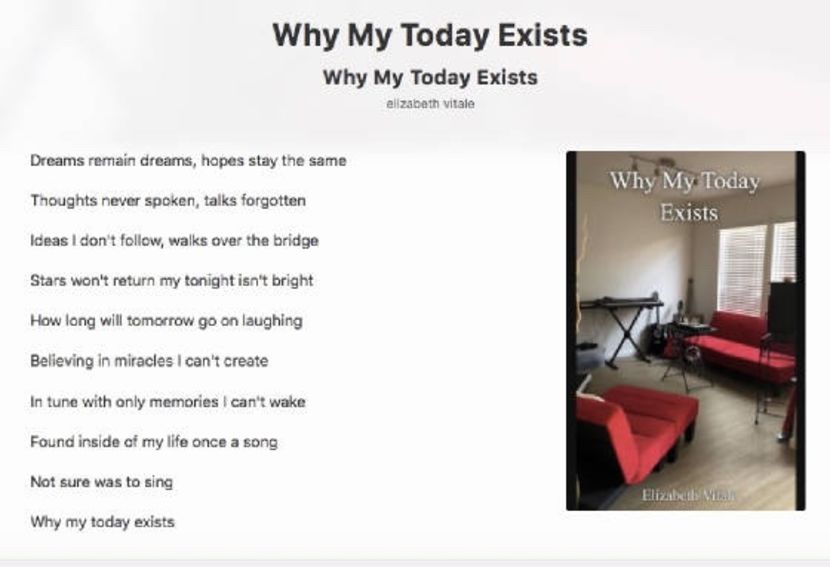 Why My Today Exists - EVitale Writings with Photos My Beautiful Words