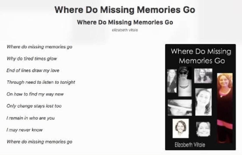 Where Do Missing Memories Go - EVitale Writings with Photos Stories