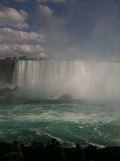 I'm at Niagara falls for the second time this week but I don't mind The beauty is breathtaking.