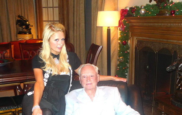 My Grandpa Barron Hilton and me at his house for Christmas Eve. I love him so much! He's the Best Gr