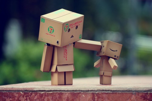 4-cute-funny-danbo-cardboard-box-art-bullying-around - Danbo the box