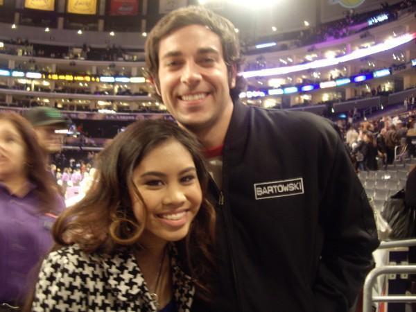 Zach Levi from Chuck, one of my favorite shows - Lakers Game