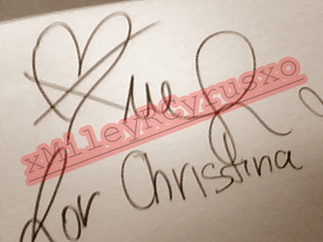 Autograph to Christina