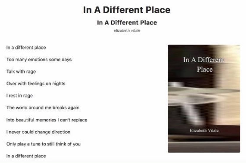 In A Different Place - EVitale Writings with Photos Writing World