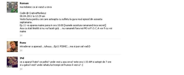 7 Aprilie 2011 Asteptam Episodul 11 ca pe Revelion 9 - Statui de ma inchilozai cand mai apare episodu vere