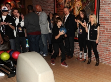 Bowling with Justin Bieber