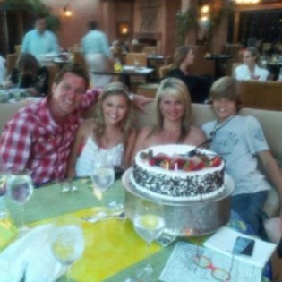 Olivia Holt and the fam celebrating Kim\'s beat at Santa Barbara!! Happy birthday @kimpetersonholt