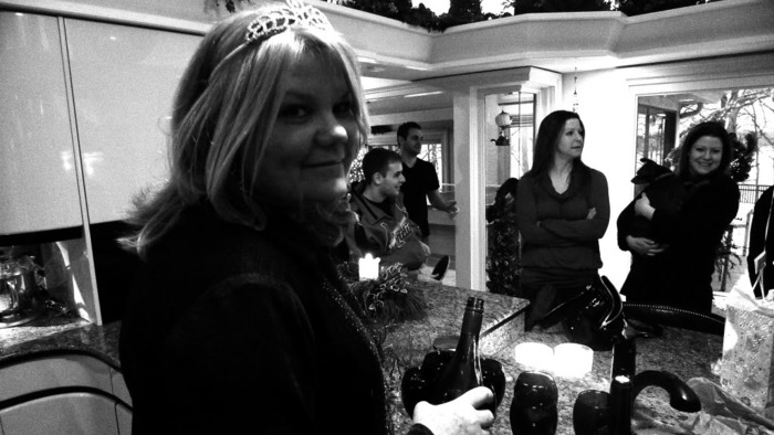 My mom had a birthday. And a tiara.