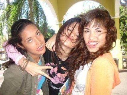 Sel with her friend and with her BFF Demz :X:X