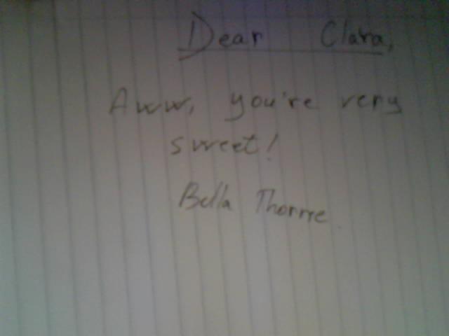 Autograph for Clara! (: